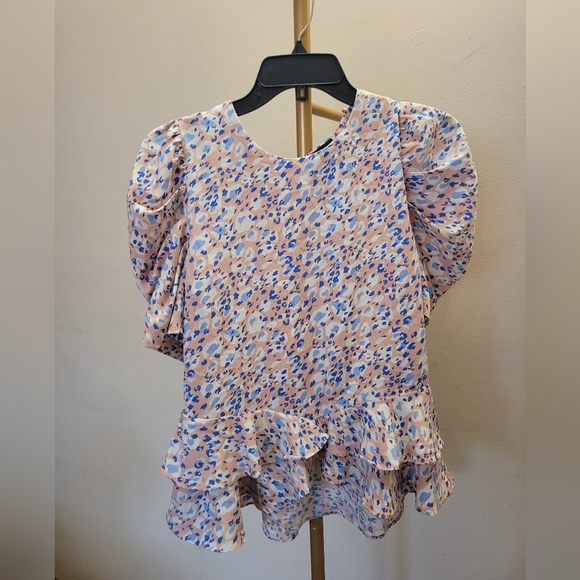 Floral Puff Sleeve Top - Picture 1 of 6
